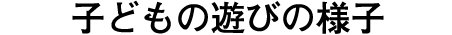 子どもの遊びの様子
